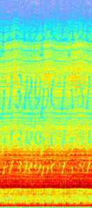 Detail of the encrypted key as graphed by the AndroSpectro app.