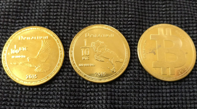 BITCOINS Gold Plated Fast Shipping Bitcoin .999 Fine Physical Coin Bit